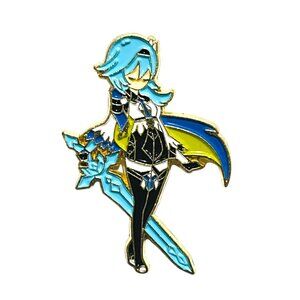 Genshin Impact Eula Fan Made Enamel Pin Lapel Pin
